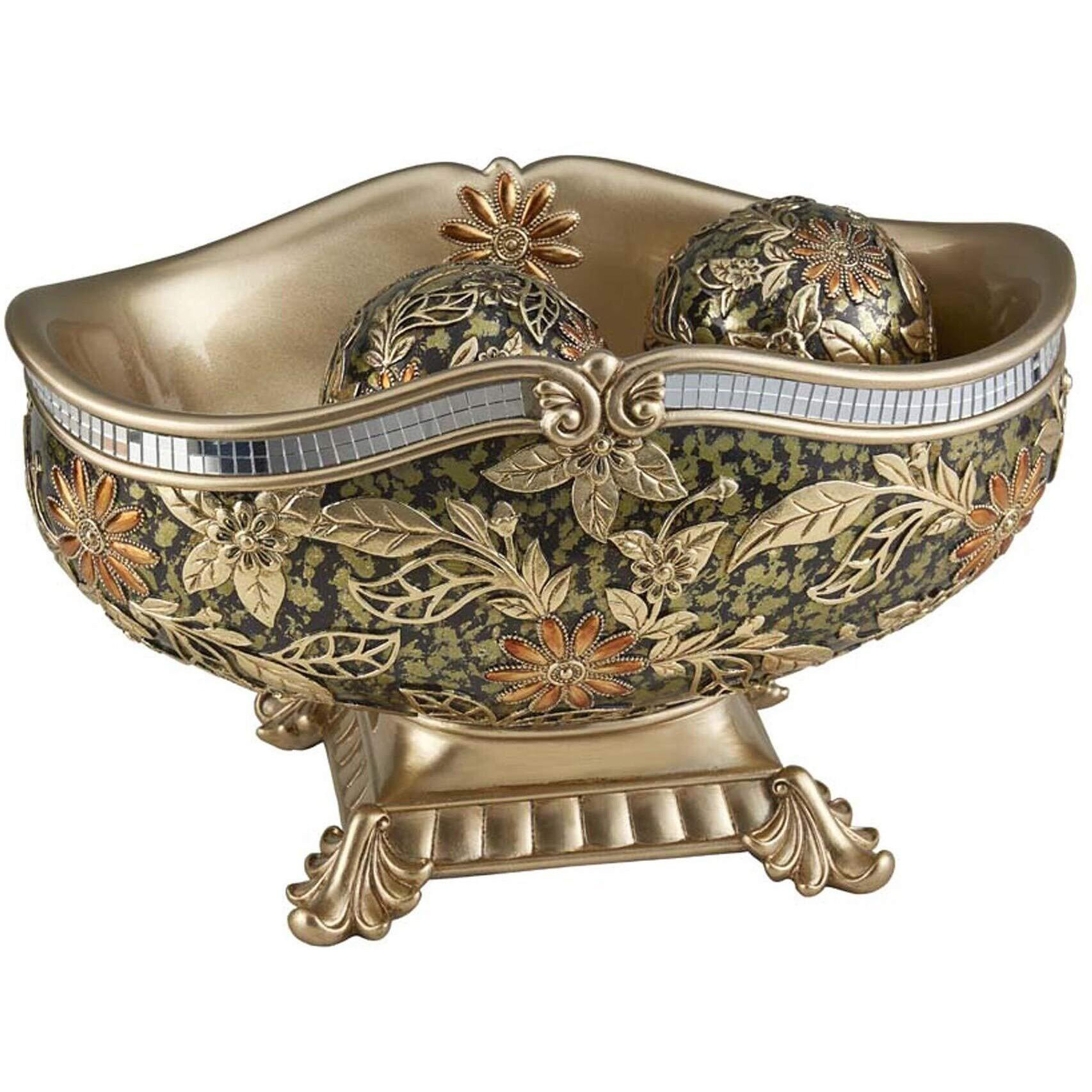 Ore Furniture K-4238B 165 in chrysanthemum Decorative Bowl With Spheres