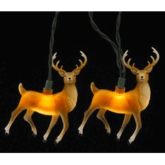 Kurt S Adler- Inc UL4261 Kurt Adler 10-Light 45&apos&apos Plastic Reindeer Light Set