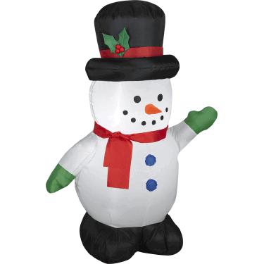 gemmy 87645 Snowman With Holiday Top Hat 35 ft