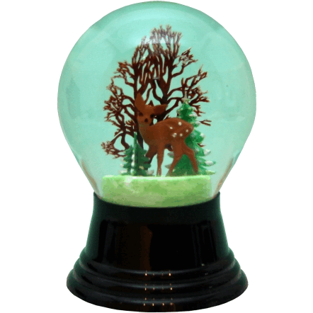 PERZ PR1566 Perzy Snowglobe - Medium Doe with Tree