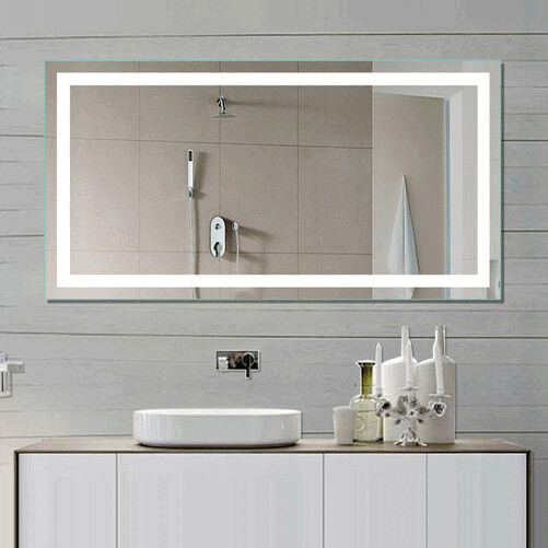 Paris Mirror 28 x 2 x 60 in Harmony Illuminated Mirror with 6000K LED Backlight