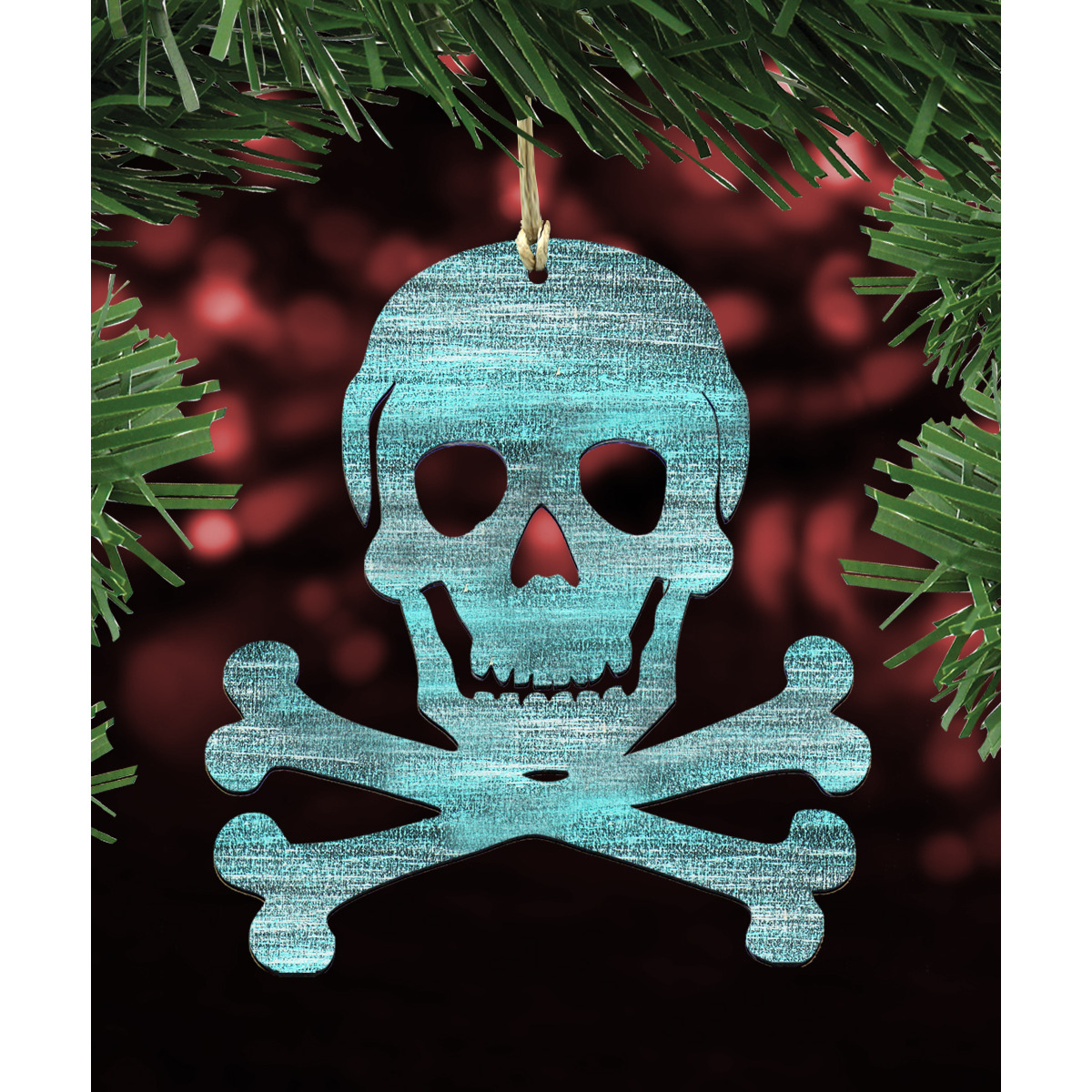 Designocracy 99443-O Dead Mans Tale Skull & Bones Wooden Ornament