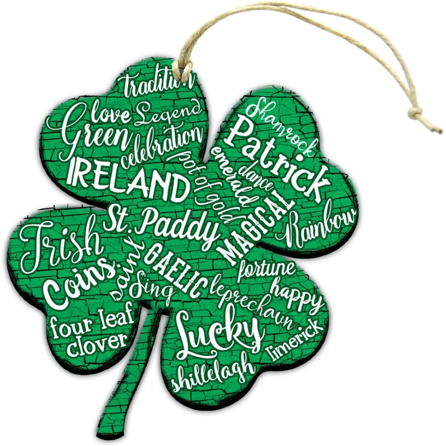 Designocracy 99752W-M Ireland clover Wooden Magnet