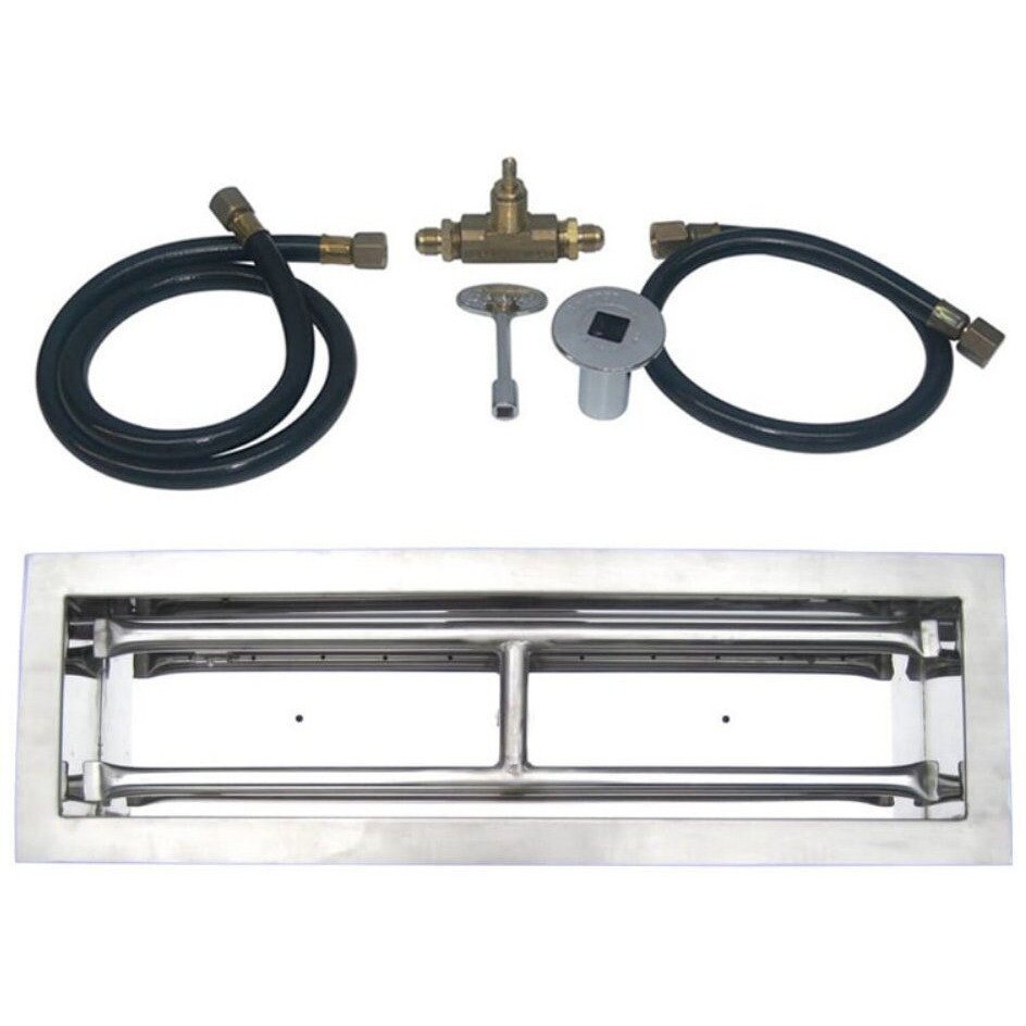 Tretco OB4SS-BK1-30-Ng 30 in Stainless Steel Drop-In Rectangular Burner Kit  Natural gas