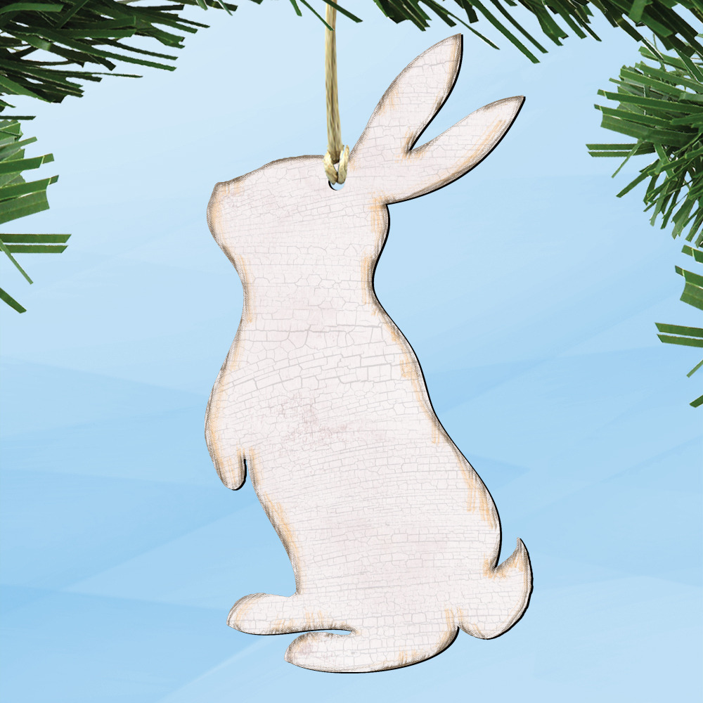 Designocracy 991342-O Bunny Wooden Ornament