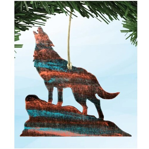 Designocracy 992271-M Mountain Wolf Wooden Magnet