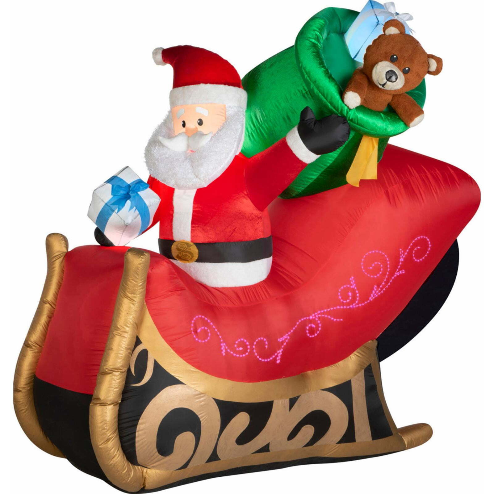 Airblown Inflatables g08 119835X Santas Sleigh Inflatable with Micro LED Lights