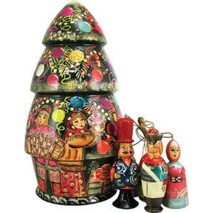 gDeBrekht 110802-2 5 Piece christmas Tree Ornament Doll Set