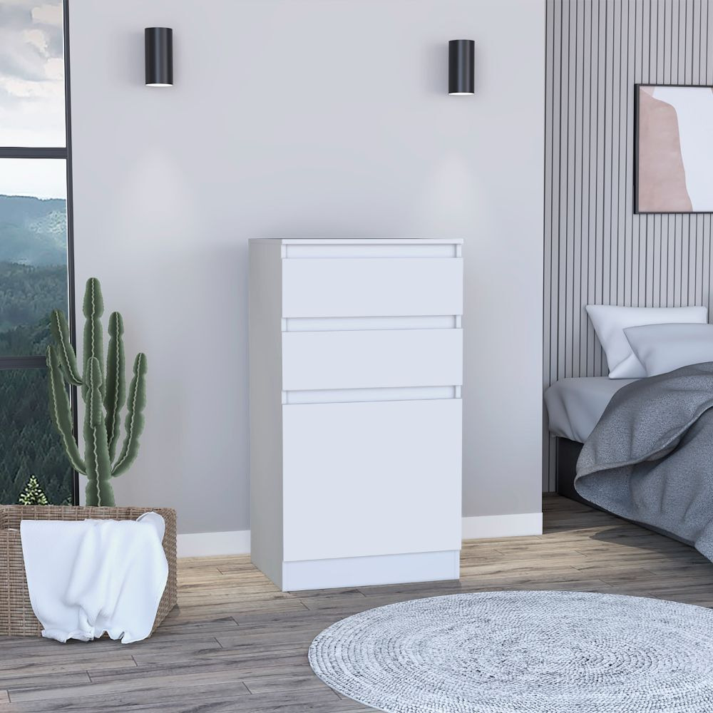 cassel 2-Drawer Dresser White(D0102H76XH2)