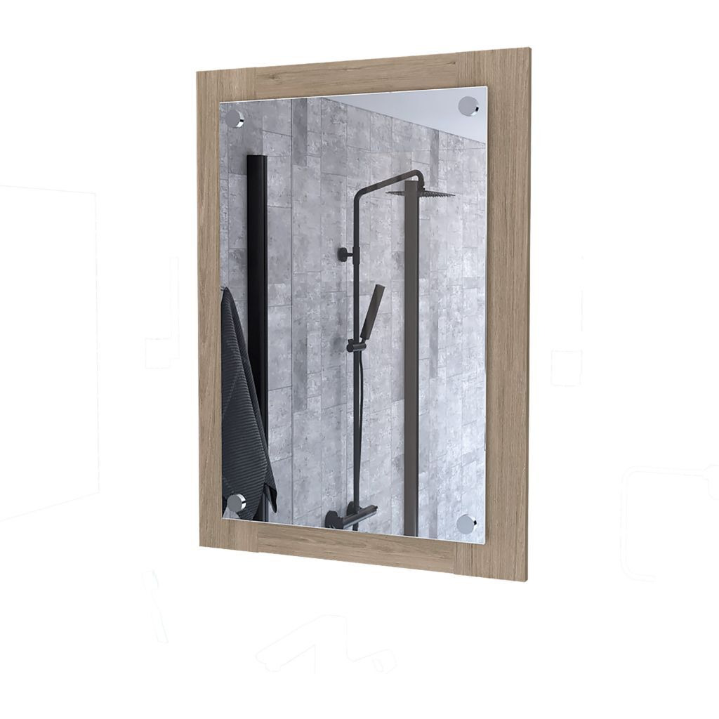 Devoux Rectangular Bathroom Mirror Light Pine(D0102H55L76)