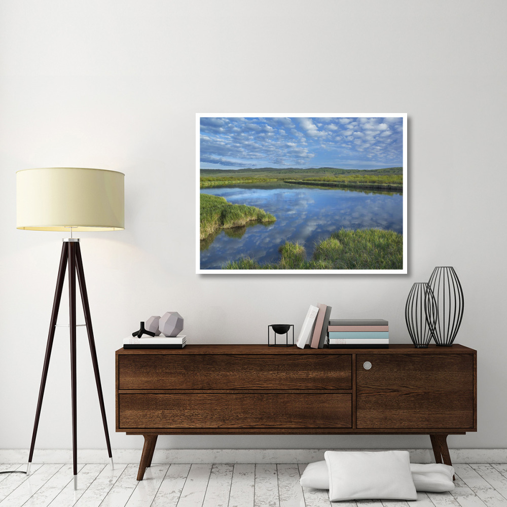 Clouds reflected in the Green River, Bridger-Teton National Forest, Wyoming-Paper Art-50&quotx38"