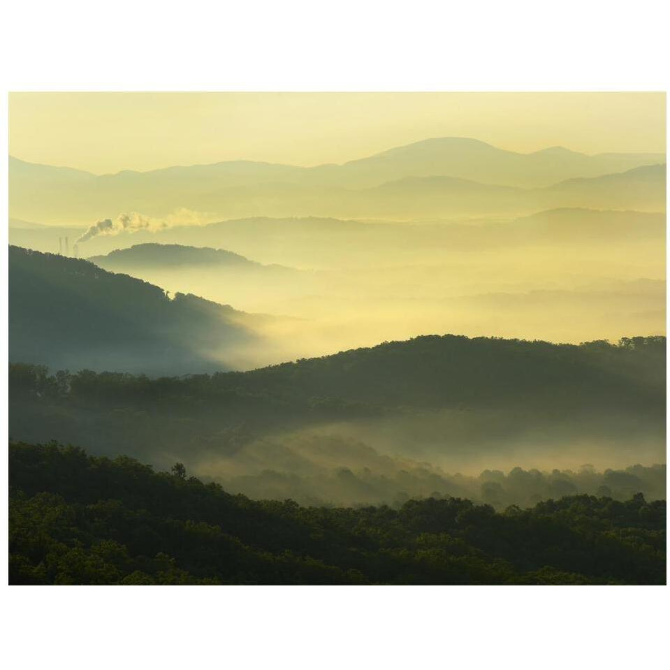 Appalachian Mountains from Doughton Park, Blue Ridge Parkway, North Carolina-Paper Art-18&quotx14"