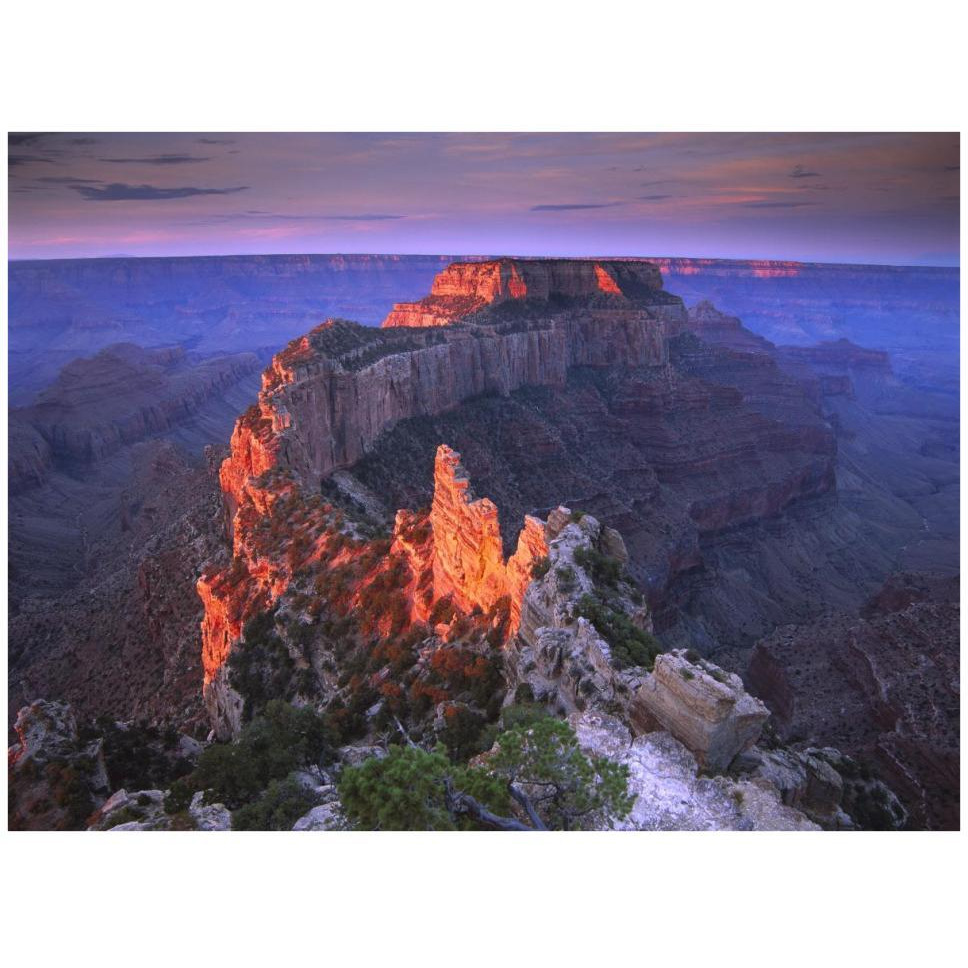 Wotans Throne at sunrise from Cape Royal, Grand Canyon National Park, Arizona-Paper Art-42&quotx32"