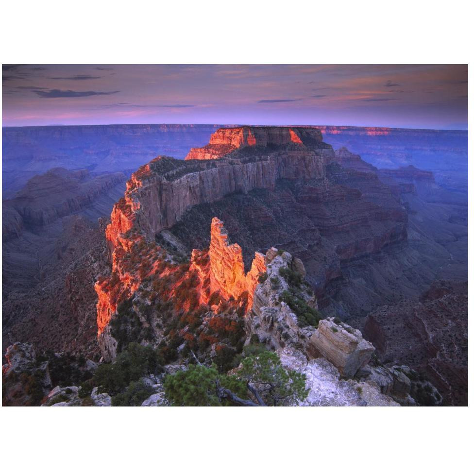 Wotans Throne at sunrise from Cape Royal, Grand Canyon National Park, Arizona-Paper Art-50&quotx38"