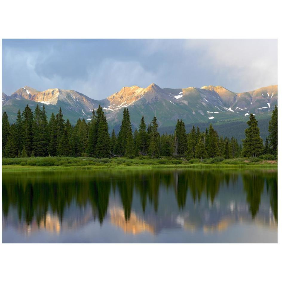 West Needle Mountains reflected in Molas Lake, Weminuche Wilderness, Colorado-Paper Art-26&quotx20"