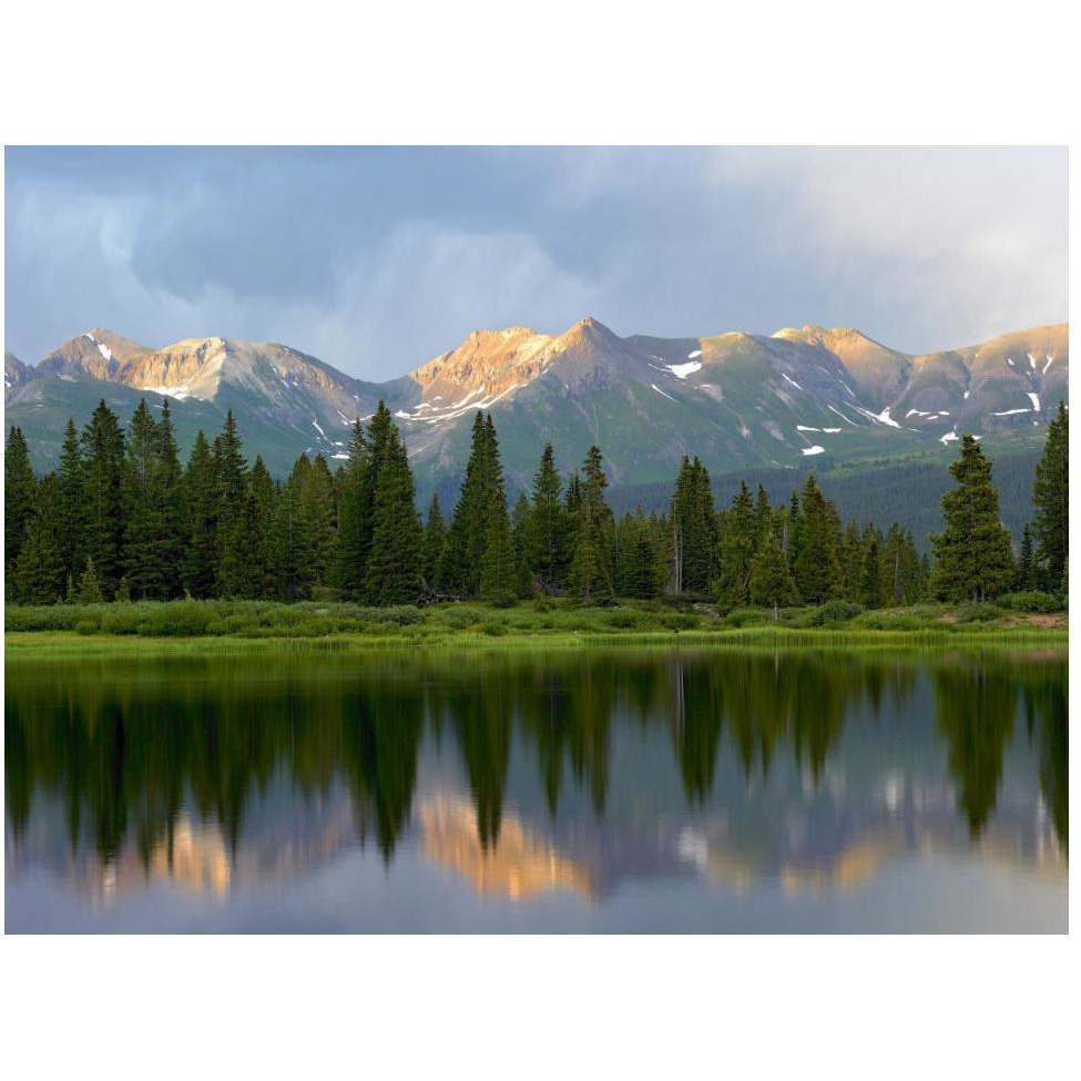 West Needle Mountains reflected in Molas Lake, Weminuche Wilderness, Colorado-Paper Art-50&quotx38"