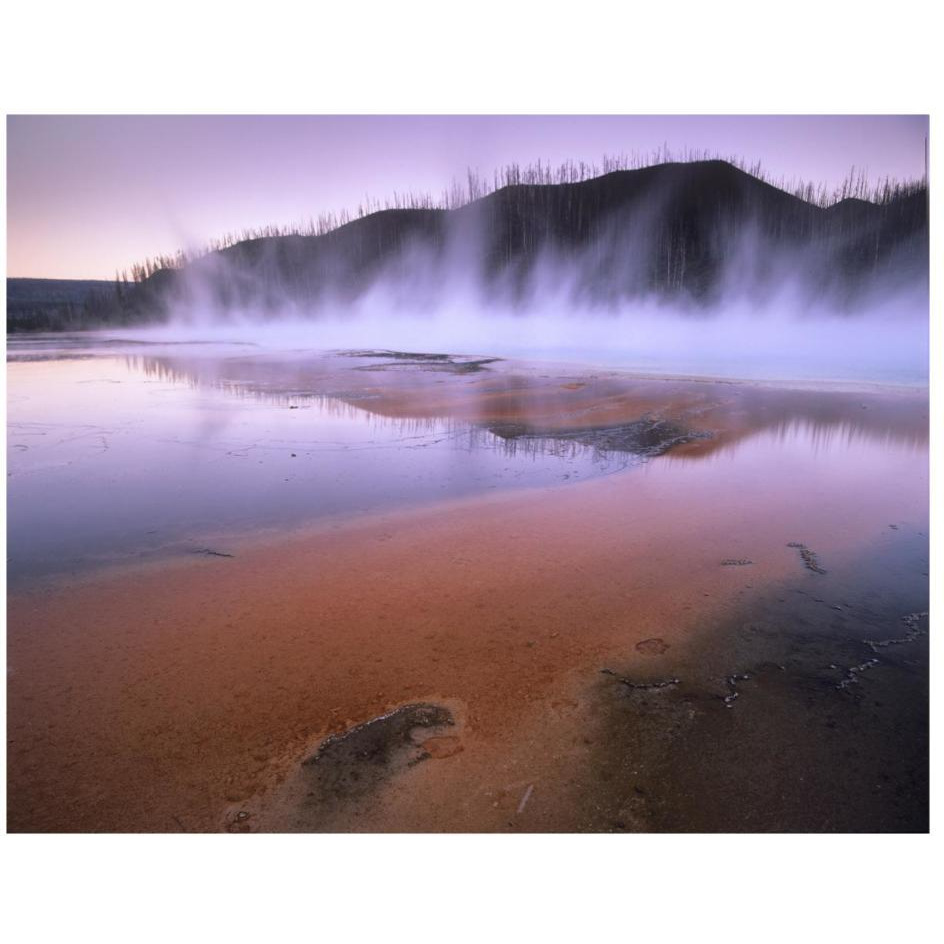 Steaming hot springs at Lower Geyser Basin, Yellowstone National Park, Wyoming-Paper Art-26&quotx20"