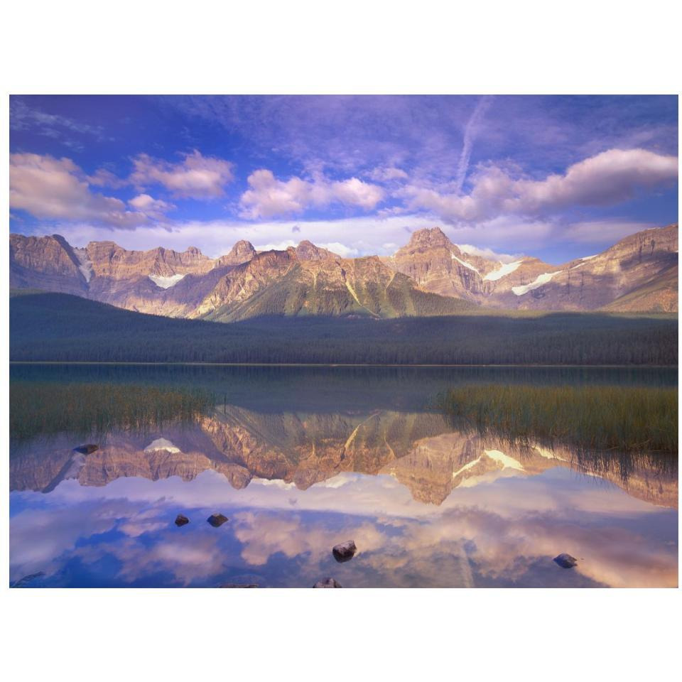 Mount Chephren reflected in Waterfowl Lake, Banff National Park, Alberta, Canada-Paper Art-18&quotx14"