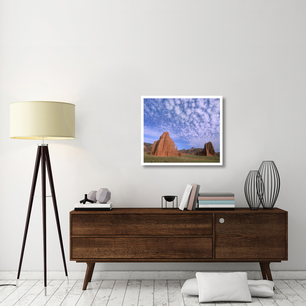 Sandstone formations, Temples of the Sun and Moon, Capitol Reef National Park, Utah-Paper Art-32&quotx27.2"