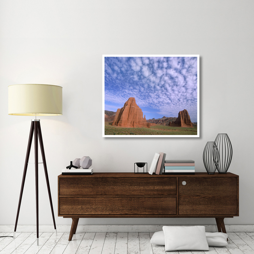 Sandstone formations, Temples of the Sun and Moon, Capitol Reef National Park, Utah-Paper Art-46&quotx38.96"