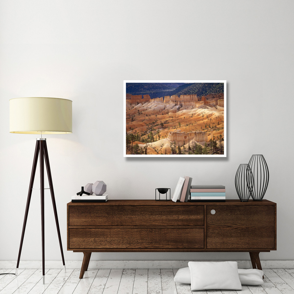 Landscape of eroded formations called hoodoos and fins, Bryce Canyon National Park, Utah-Paper Art-42&quotx32"