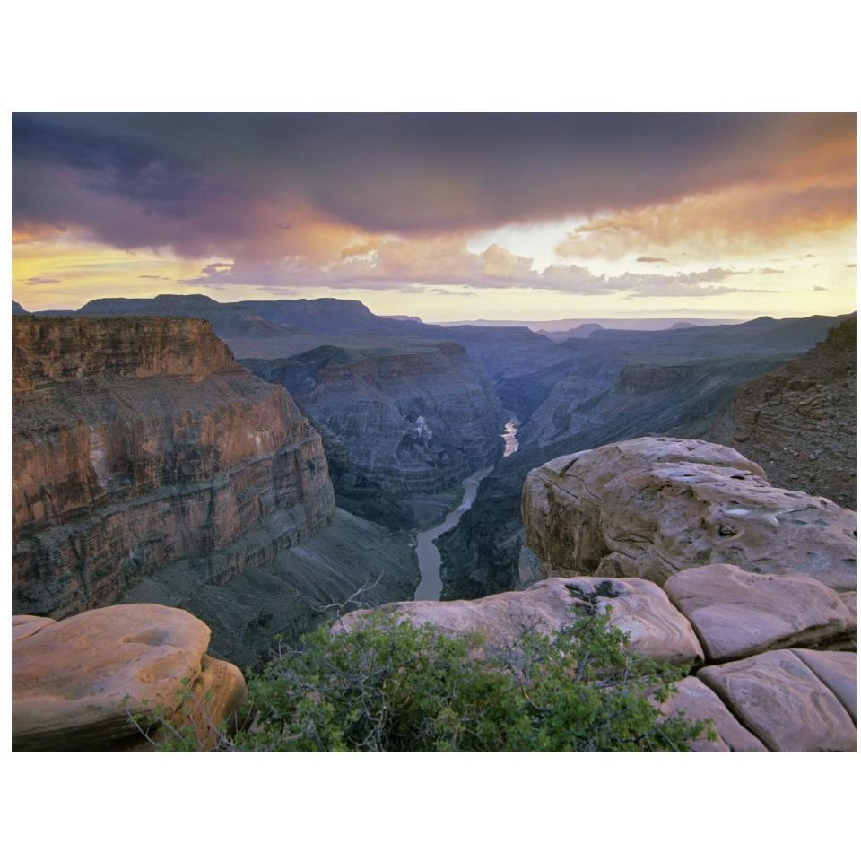 Toroweap Overlook with a view of the Colorado River, Grand Canyon National Park, Arizona-Paper Art-18&quotx14"