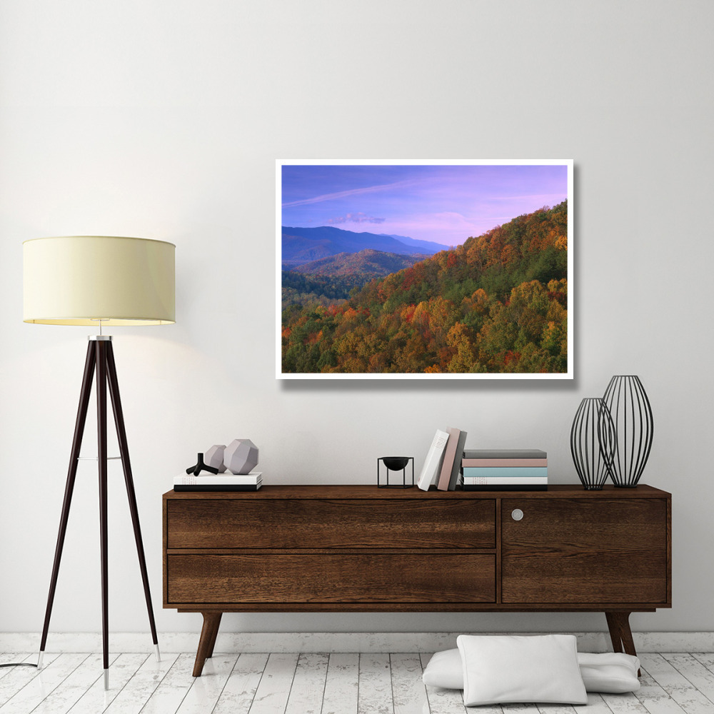 Appalachian Mountains ablaze with fall color, Great Smoky Mountains National Park, North Carolina-Paper Art-50&quotx38"