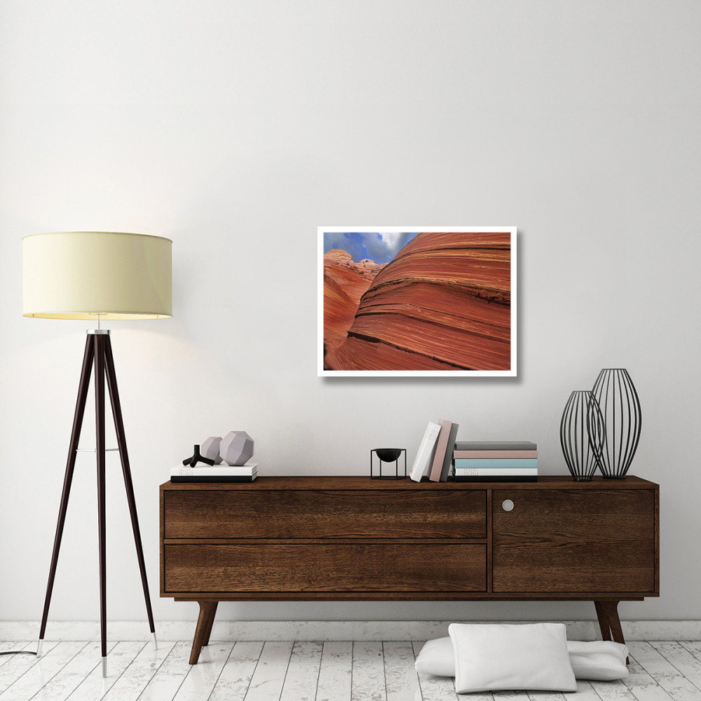 Detail of The Wave, a Navajo sandstone formation in Paria Canyon-Vermilion Cliffs Wilderness, Arizona-Paper Art-34&quotx26"