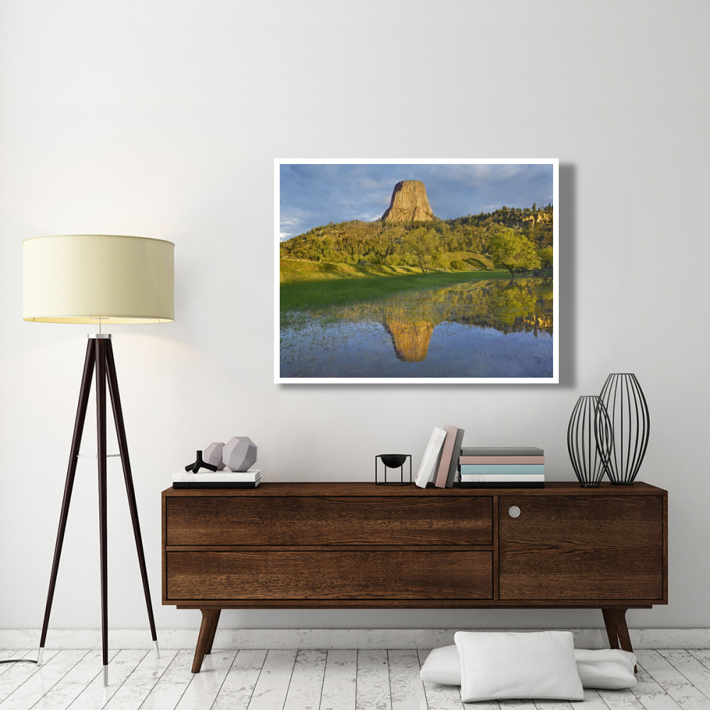 Devil's Tower National Monument showing famous basalt tower, sacred site for Native Americans, Wyoming-Paper Art-50&quotx38"