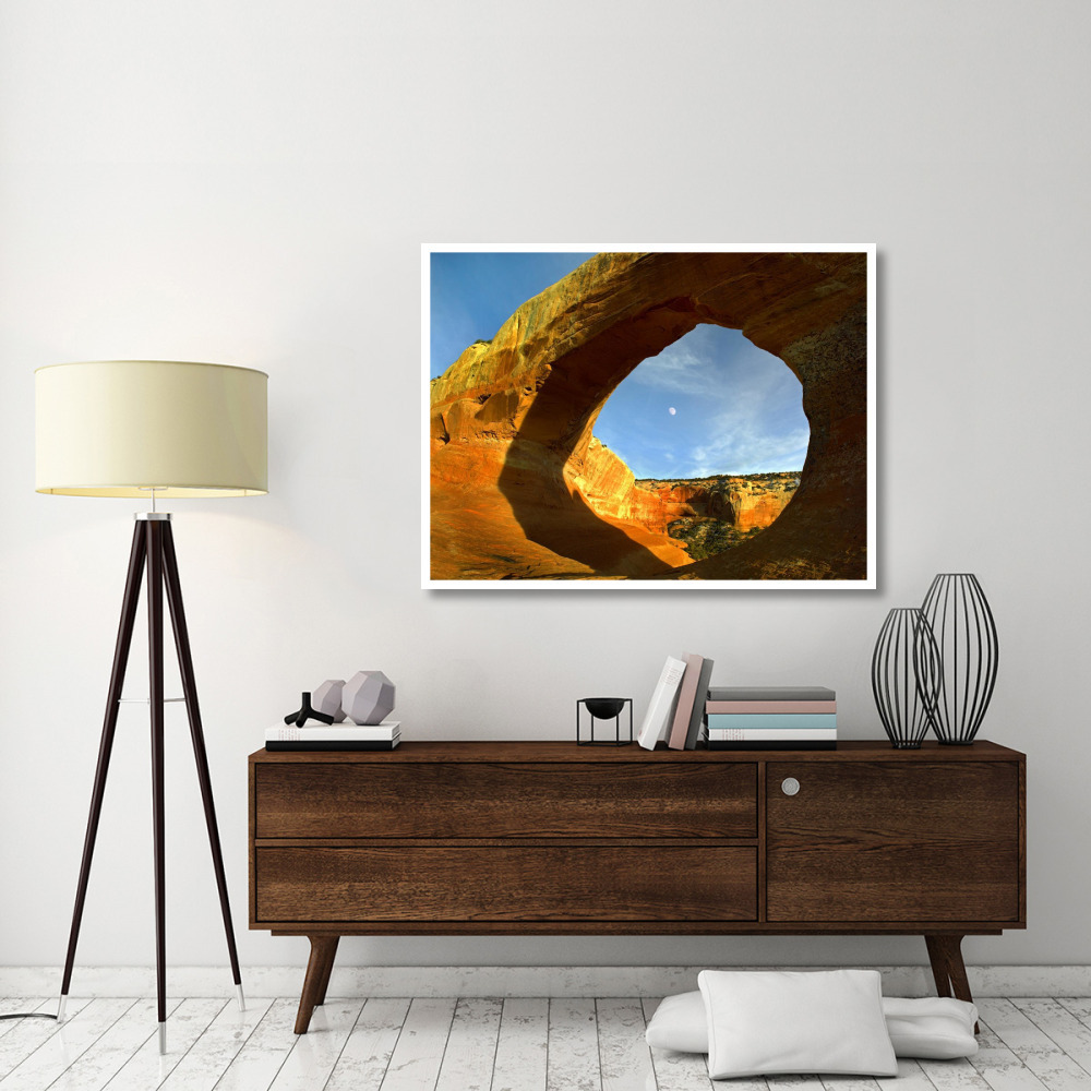 Wilson Arch with a span of 91 feet and height of 46 feet, made of entrada sandstone, Utah-Paper Art-50&quotx38"