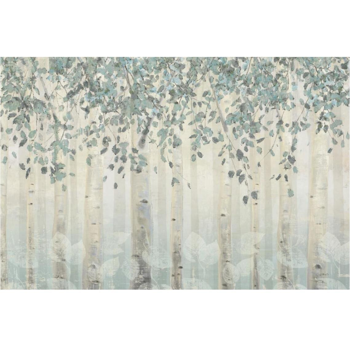 Dream Forest I Silver Leaves -Paper Art-38&quotx26"