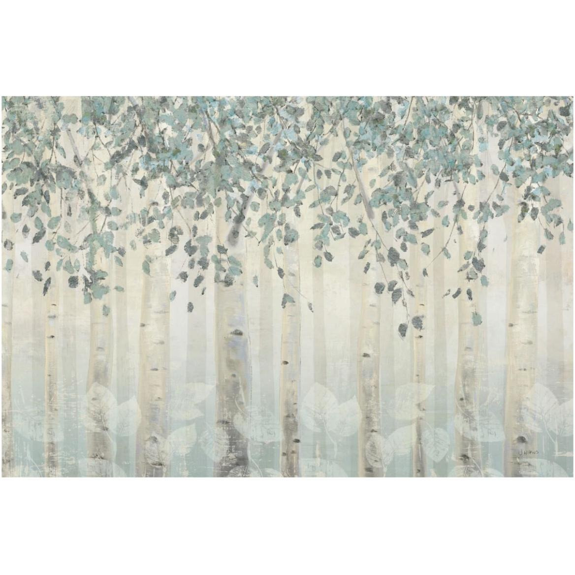 Dream Forest I Silver Leaves -Paper Art-62&quotx42"