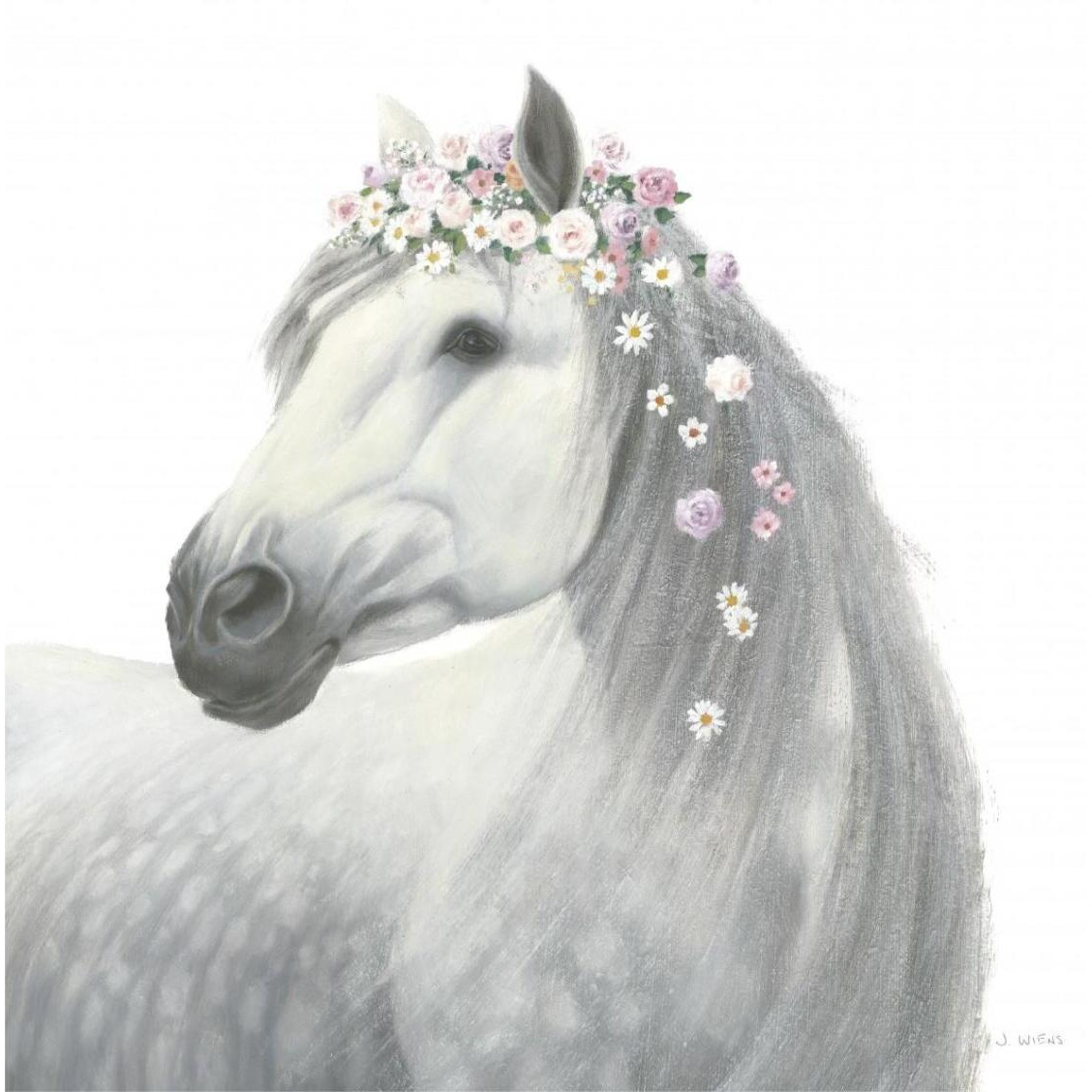 Spirit Stallion II Square -Paper Art-38&quotx38"