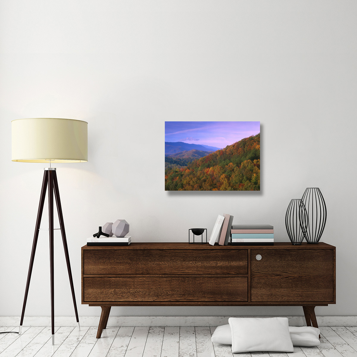 Appalachian Mountains ablaze with fall color, Great Smoky Mountains National Park, North Carolina-Canvas Art-32&quotx24"