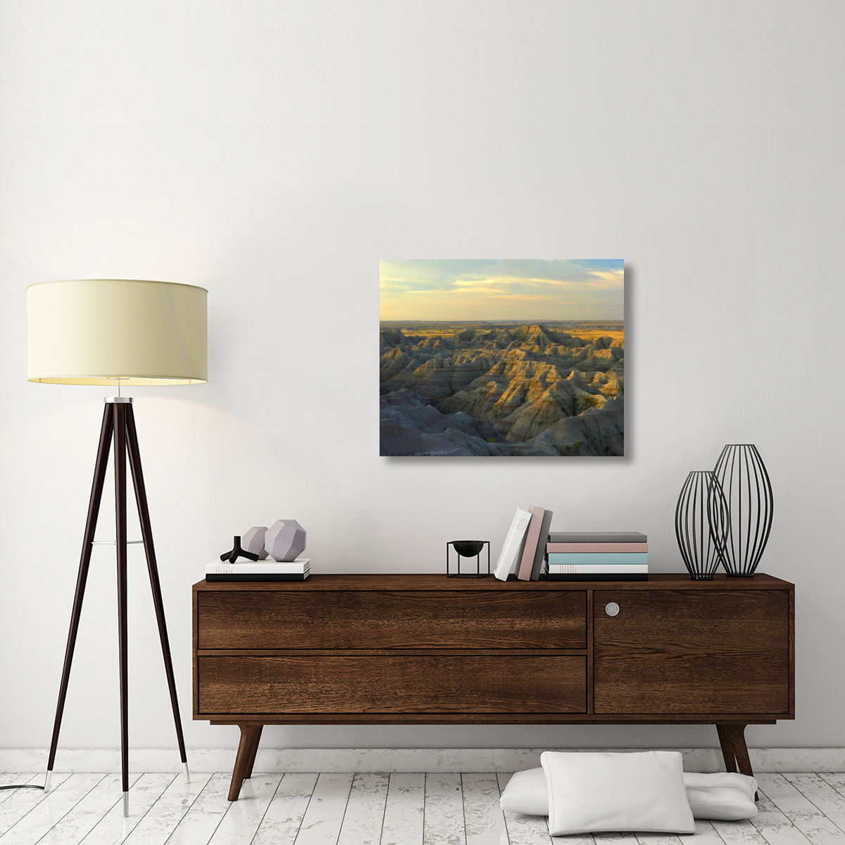 White River Overlook, Badlands National Park, South Dakota-Canvas Art-35&quotx28"