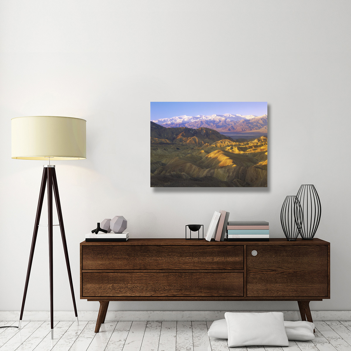 Looking at Panamint Range over the Furnace Creek playa from Zabriskie Point, Death Valley National Park, California-Canvas Art-40&quotx30"