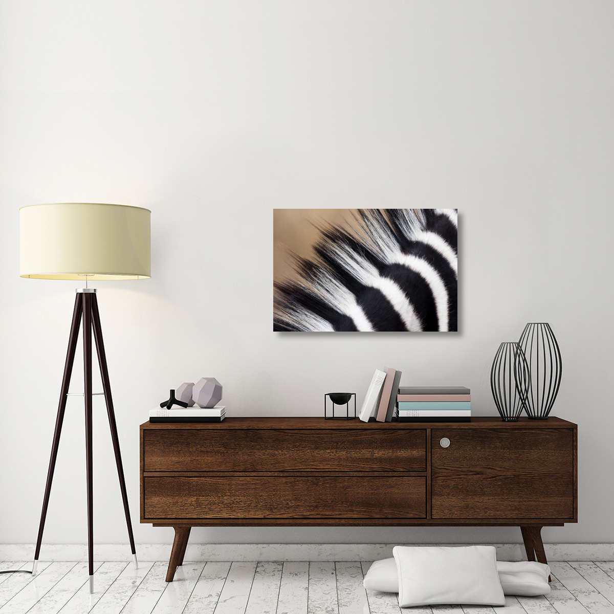 Zebra mane, Khama Rhino Sanctuary, Serowe, Botswana-Canvas Art-36&quotx24"