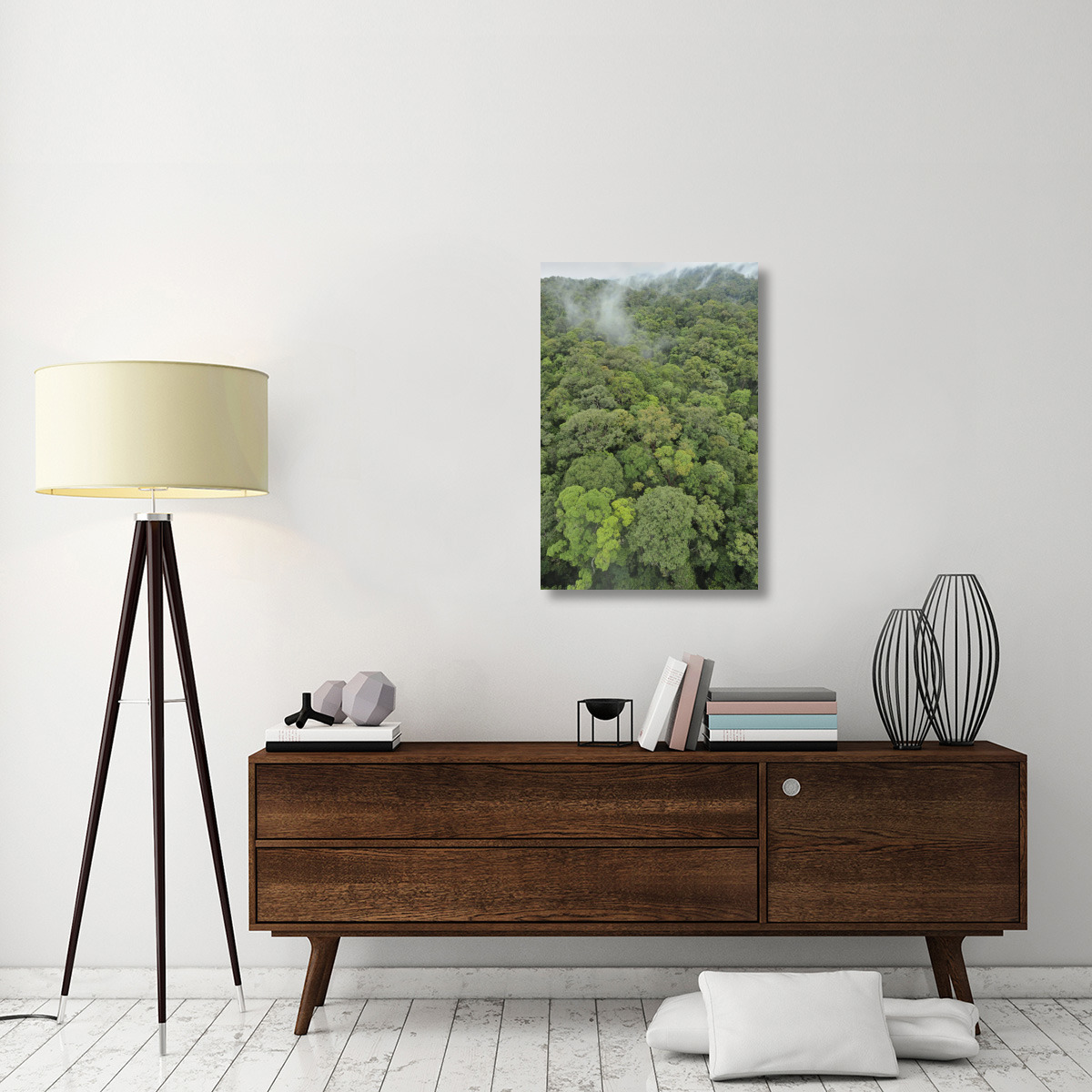 Canopy of lowland mixed dipterocarp forest, Lambir Hills National Park, Borneo, Malaysia-Canvas Art-24&quotx36"