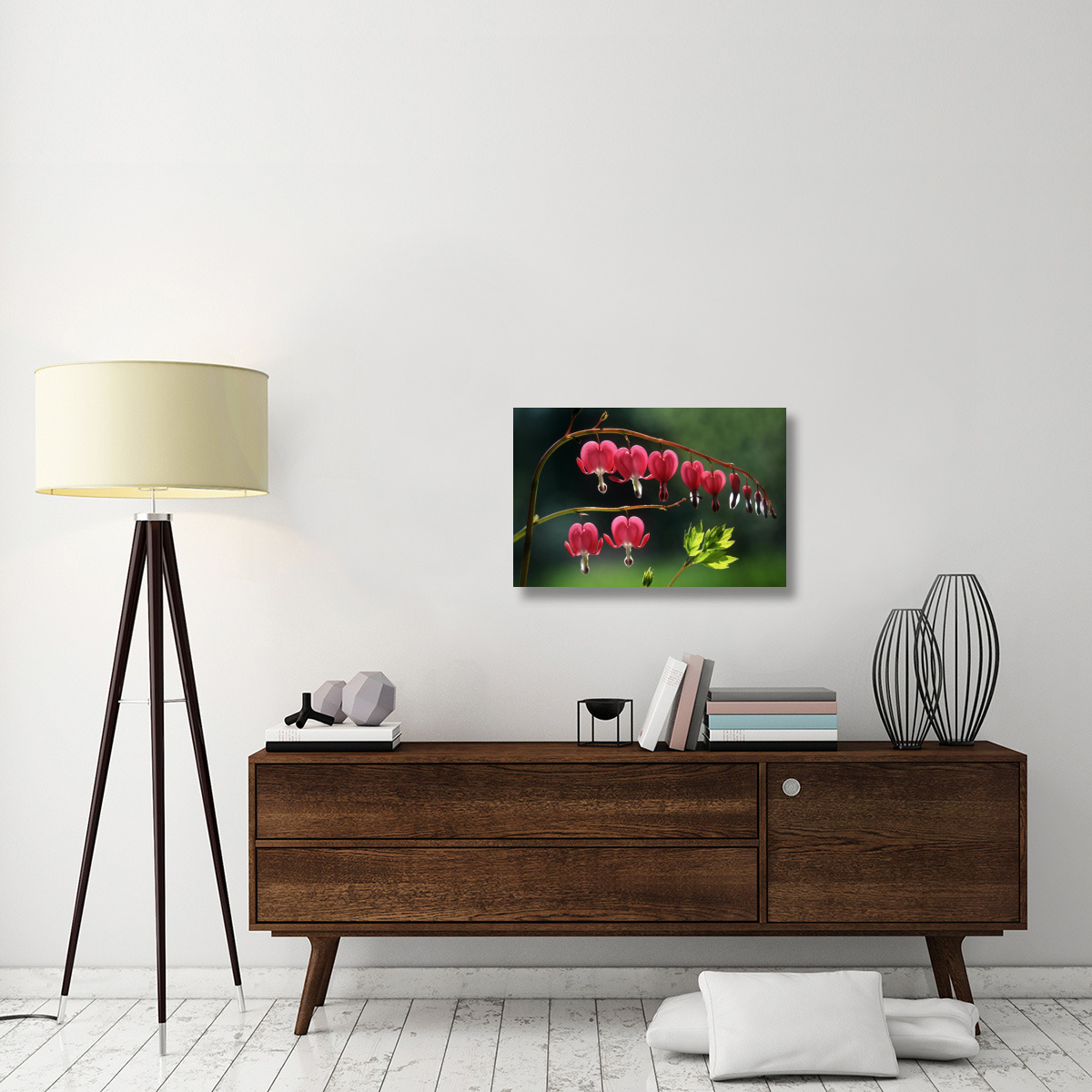 Bleeding Heart flowers-Canvas Art-30&quotx20"