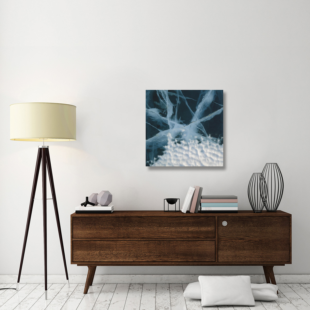 Abstract of marbled ice, Antarctica-Canvas Art-30&quotx30"