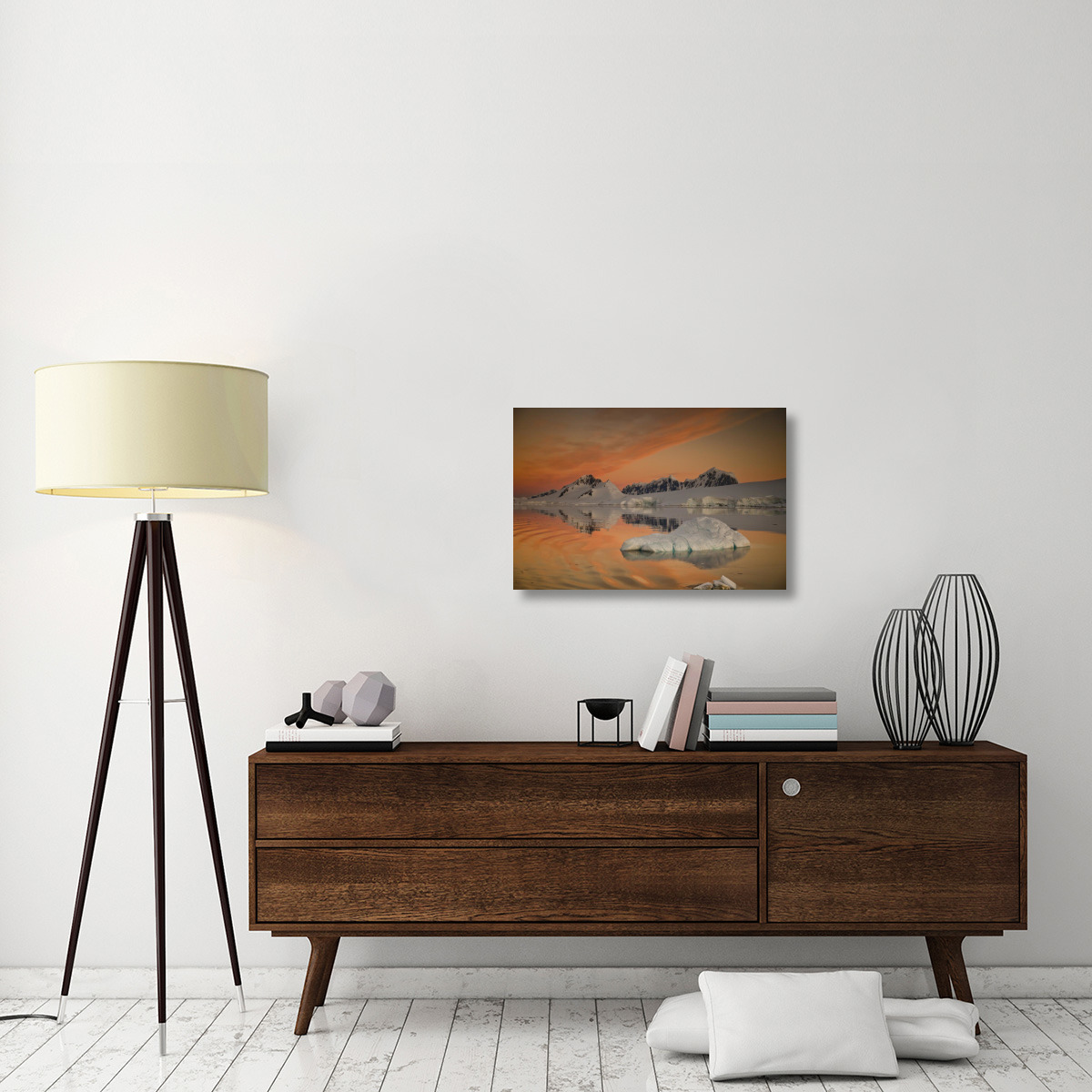 Peaks at sunset, Wiencke Island, Antarctic Peninsula, Antarctica-Canvas Art-30&quotx20"