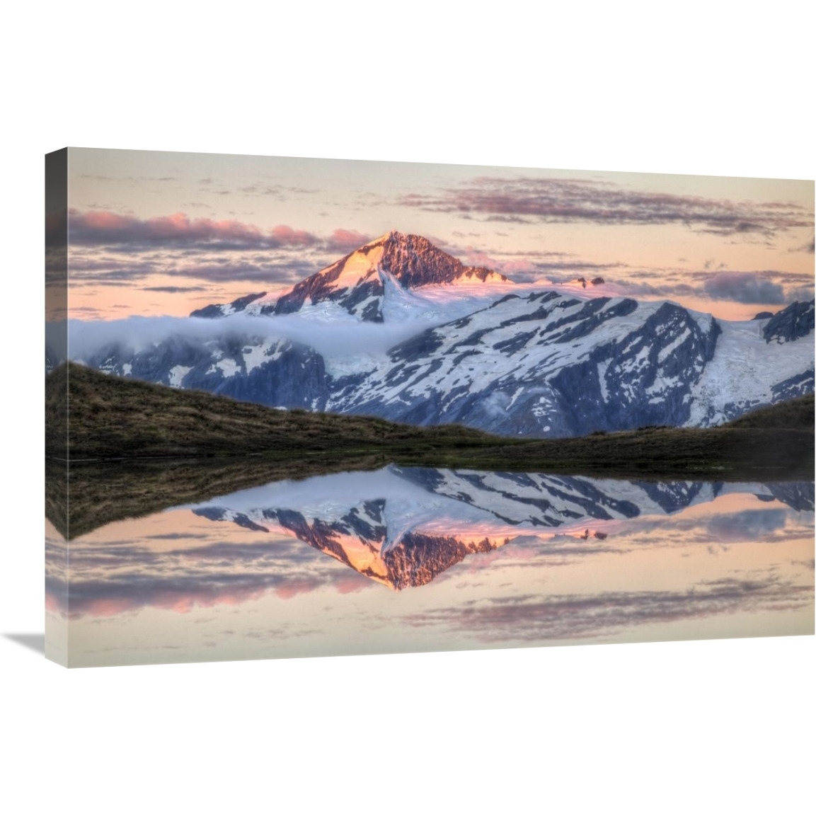 Mount Aspiring, moonrise over Cascade Saddle, Mount Aspiring National Park, New Zealand-Canvas Art-30&quotx20"