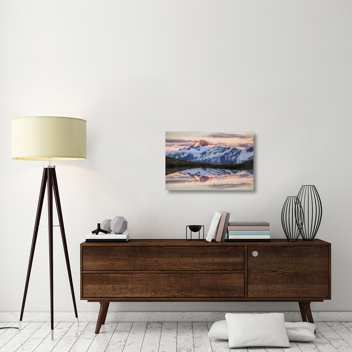 Mount Aspiring, moonrise over Cascade Saddle, Mount Aspiring National Park, New Zealand-Canvas Art-30&quotx20"