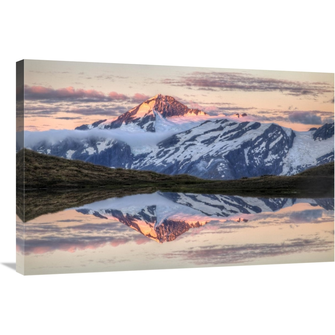 Mount Aspiring, moonrise over Cascade Saddle, Mount Aspiring National Park, New Zealand-Canvas Art-36&quotx24"