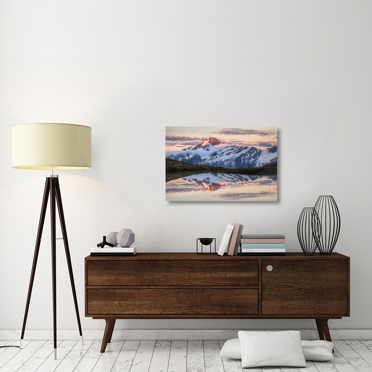 Mount Aspiring, moonrise over Cascade Saddle, Mount Aspiring National Park, New Zealand-Canvas Art-36&quotx24"