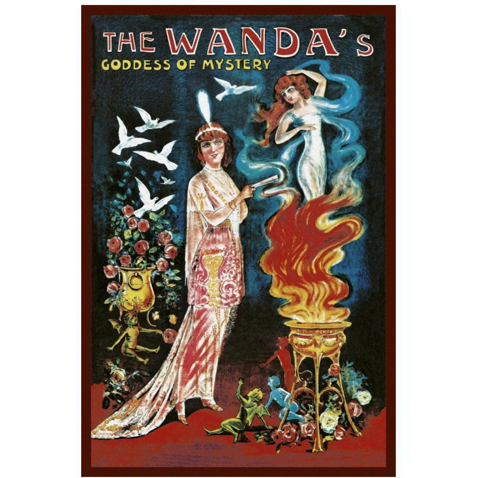 Magicians Wanda's Goddess of Mystery-Paper Art-14&quotx20"