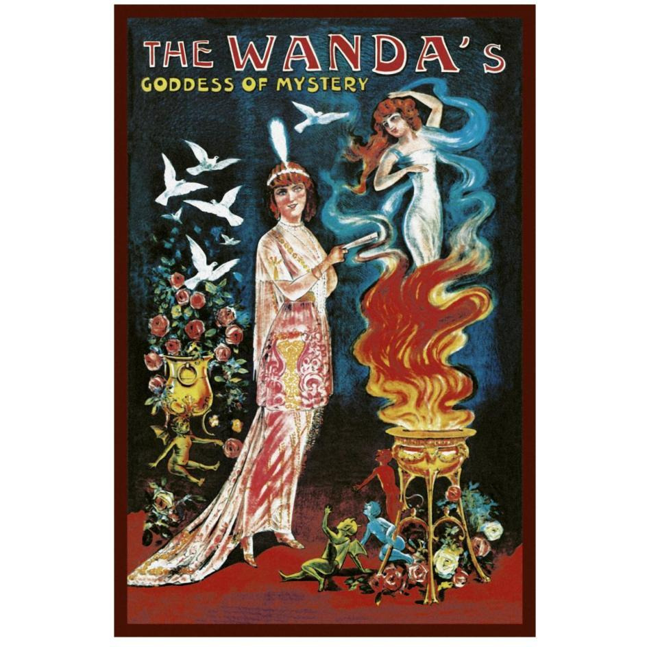 Magicians Wanda's Goddess of Mystery-Paper Art-18&quotx26"