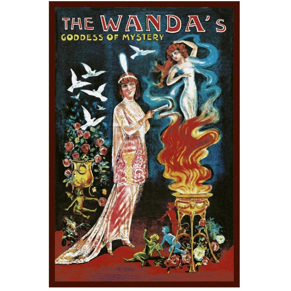 Magicians Wanda's Goddess of Mystery-Paper Art-34&quotx50"