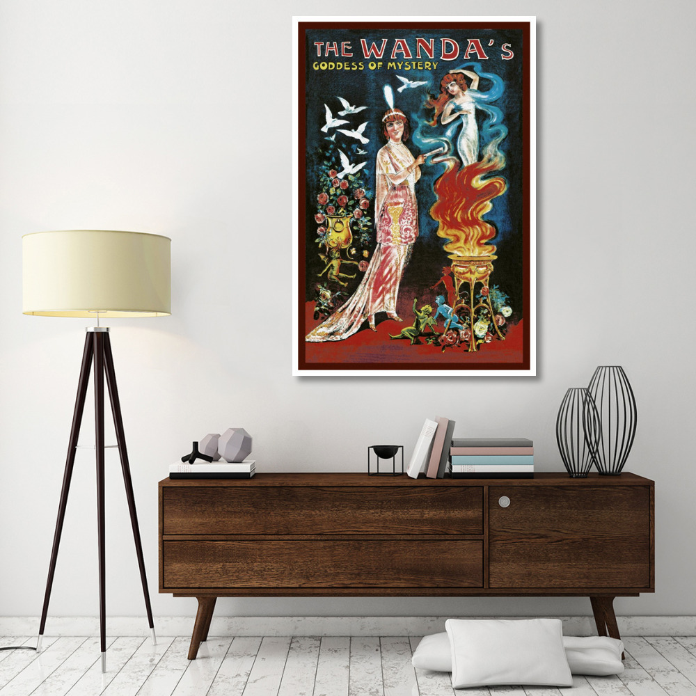 Magicians Wanda's Goddess of Mystery-Paper Art-42&quotx62"