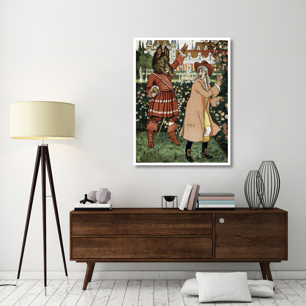 Beauty and the Beast - The Beast in Red-Paper Art-38&quotx50"